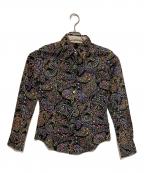 Paul Smith BLACKポールスミスブラック）の古着「フラワープリントシャツ」｜ブラック