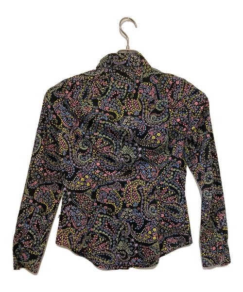Paul Smith BLACK（ポールスミスブラック）Paul Smith BLACK (ポールスミスブラック) フラワープリントシャツ ブラック サイズ:記載なしの古着・服飾アイテム