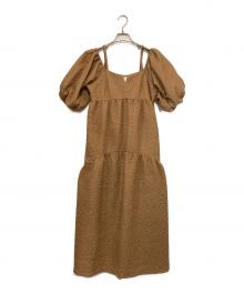 RAY BEAMS（レイ ビームス）の古着「パフスリーブ2wayワンピース」｜ブラウン