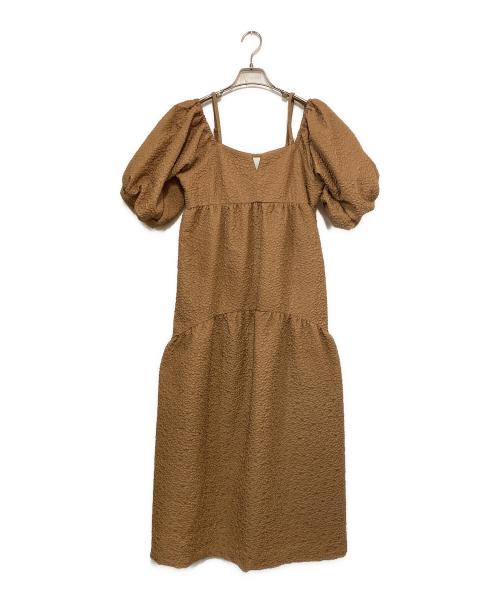RAY BEAMS（レイ ビームス）RAY BEAMS (レイ ビームス) パフスリーブ2wayワンピース ブラウン サイズ:1の古着・服飾アイテム