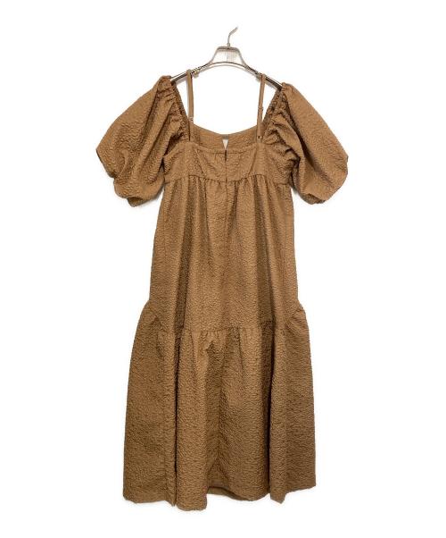 RAY BEAMS（レイ ビームス）RAY BEAMS (レイ ビームス) パフスリーブ2wayワンピース ブラウン サイズ:1の古着・服飾アイテム