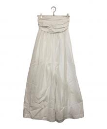 OMMO（オーエムエムオー）の古着「TUCK BARE ALL IN ONE」｜ホワイト