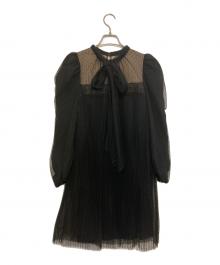 HER LIP TO（ハーリップトゥ）の古着「French Pleated Lace Dress」｜ブラック