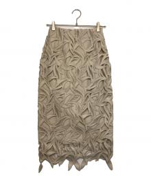 CELFORD（セルフォード）の古着「チューリップレーススカート」｜ベージュ