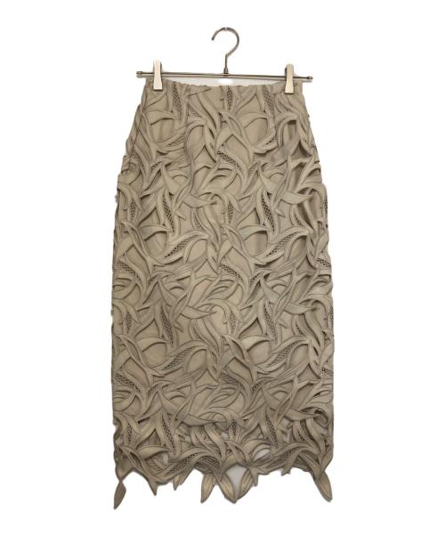 CELFORD（セルフォード）CELFORD (セルフォード) チューリップレーススカート ベージュ サイズ:36の古着・服飾アイテム