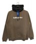 Lafayette（ラファイエット）の古着「LOGO 2TONE HOODIE」｜ブラウン×ブラック