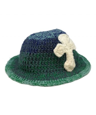 【中古】Y.A.R.N. ハット　グリーン 中古・古着通販】Y.A.R.N. (ヤーン) クロスモチーフニットバケット