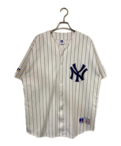 RUSSELL ATHLETIC（ラッセルアスレチック）RUSSELL ATHLETIC (ラッセルアスレチック) ベースボールシャツ ホワイト サイズ:XLの古着・服飾アイテム