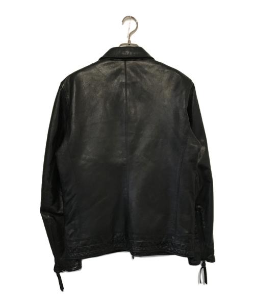 nano・universe（ナノ・ユニバース）nano・universe (ナノ・ユニバース) レザージャケット ブラック サイズ:Mの古着・服飾アイテム