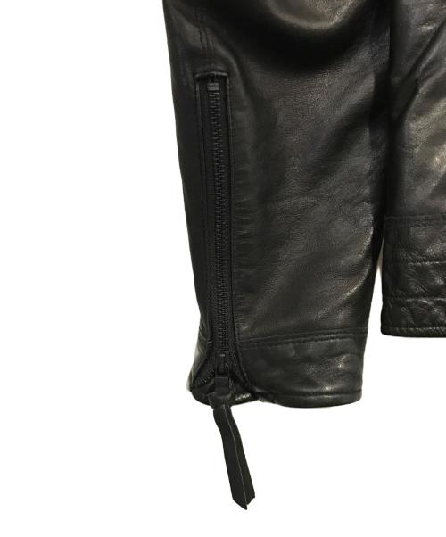 nano・universe（ナノ・ユニバース）nano・universe (ナノ・ユニバース) レザージャケット ブラック サイズ:Mの古着・服飾アイテム