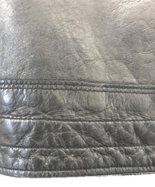 nano・universe（ナノ・ユニバース）nano・universe (ナノ・ユニバース) レザージャケット ブラック サイズ:Mの古着・服飾アイテム