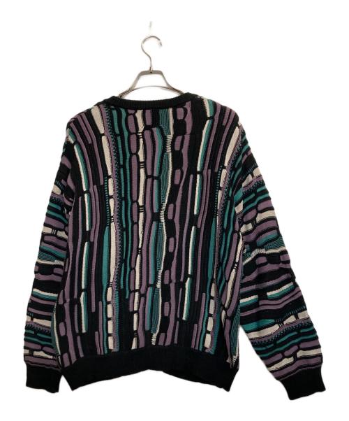 JOURNAL STANDARD（ジャーナルスタンダード）JOURNAL STANDARD (ジャーナルスタンダード) 3Dニットカーディガン ブラック×パープル サイズ:Mの古着・服飾アイテム