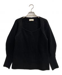 uncrave（アンクレイヴ）の古着「MERINO WOOL VOLUMESLEEVE KNIT」｜ブラック