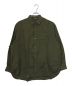 Blanc YM（ブランワイエム）の古着「シルク混ワイドシャツ」｜カーキ×ブラック
