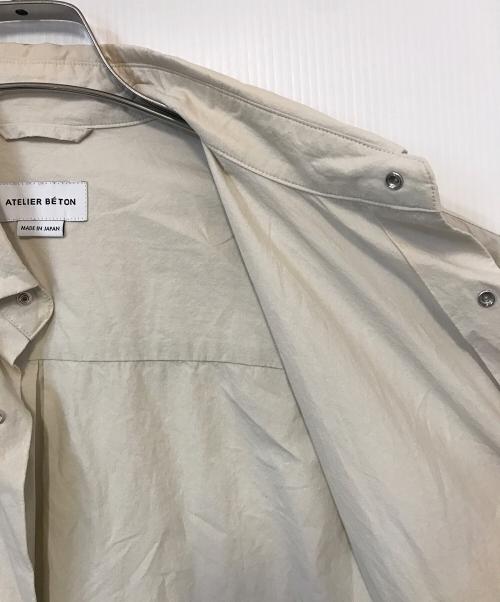 ATELIER BETON（アトリエベトン）ATELIER BETON (アトリエベトン) コットンシャツ ベージュ サイズ:3の古着・服飾アイテム