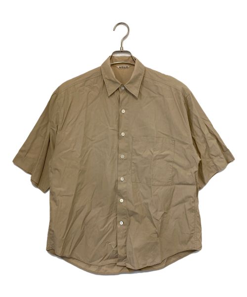 AURALEE（オーラリー）AURALEE (オーラリー) WASHED FINX TWILL HALF SLEEVED BIG SHIRTS ベージュ サイズ:3の古着・服飾アイテム
