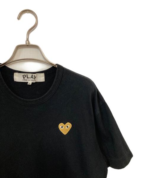 PLAY COMME des GARCONS（プレイコムデギャルソン）PLAY COMME des GARCONS (プレイ コムデギャルソン) ハート刺繍Tシャツ ブラック サイズ:XLの古着・服飾アイテム