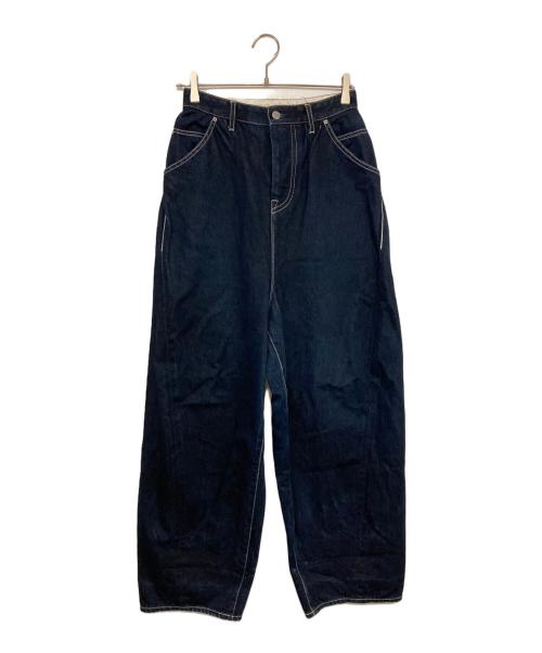 mina perhonen（ミナ ペルホネン）mina perhonen (ミナ ペルホネン) always wide デニムパンツ インディゴ サイズ:32の古着・服飾アイテム