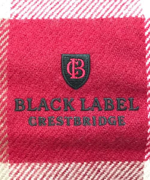 BLACK LABEL CRESTBRIDGE（ブラックレーベル クレストブリッジ）BLACK LABEL CRESTBRIDGE (ブラックレーベル クレストブリッジ) ウールカシミヤチェックマフラー レッド×ブラウンの古着・服飾アイテム