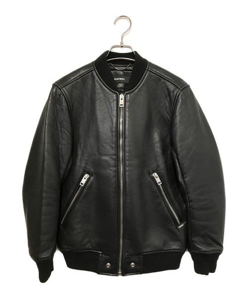 DIESEL（ディーゼル）DIESEL (ディーゼル) シングルライダースジャケット ブラック サイズ:XSの古着・服飾アイテム