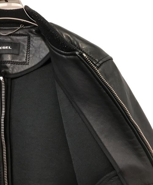 DIESEL（ディーゼル）DIESEL (ディーゼル) シングルライダースジャケット ブラック サイズ:XSの古着・服飾アイテム