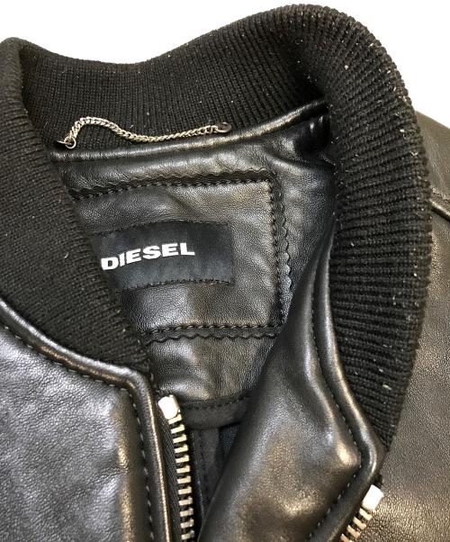 DIESEL（ディーゼル）DIESEL (ディーゼル) シングルライダースジャケット ブラック サイズ:XSの古着・服飾アイテム