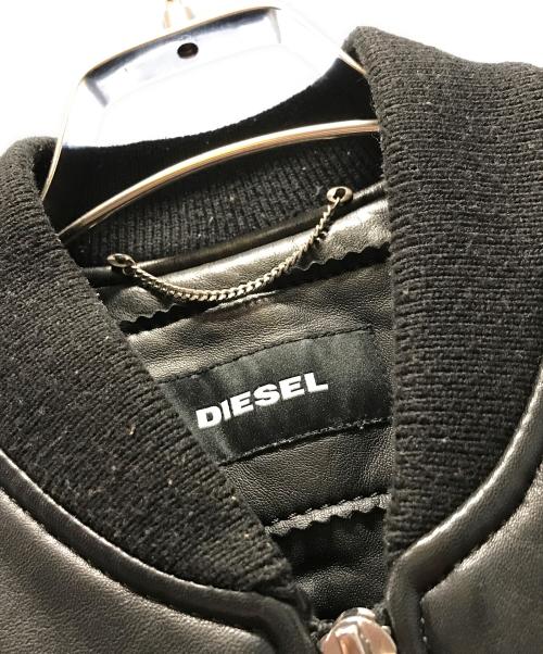 DIESEL（ディーゼル）DIESEL (ディーゼル) シングルライダースジャケット ブラック サイズ:XSの古着・服飾アイテム