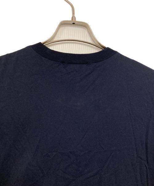 ENFOLD（エンフォルド）ENFOLD (エンフォルド) KNIT × CUT T-SHIRT / ニットカットソーコンビTシャツ ネイビー サイズ:38の古着・服飾アイテム