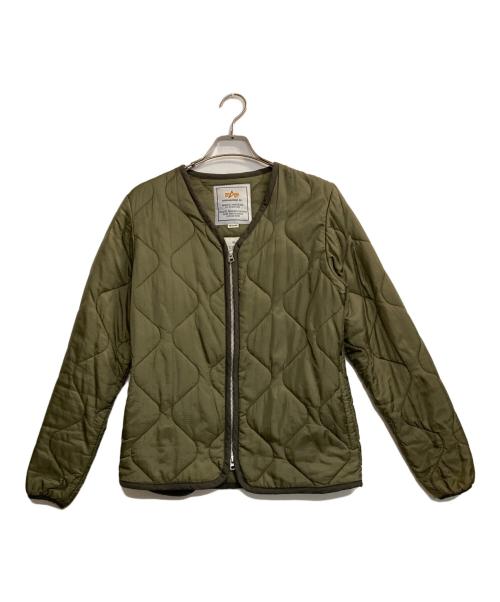 ALPHA（アルファ）ALPHA (アルファ) 中綿キルティングジャケット グリーン サイズ:Ｍの古着・服飾アイテム