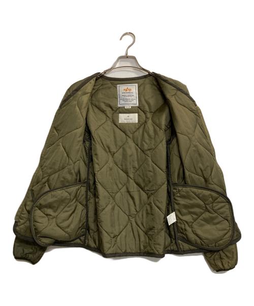 ALPHA（アルファ）ALPHA (アルファ) 中綿キルティングジャケット グリーン サイズ:Ｍの古着・服飾アイテム