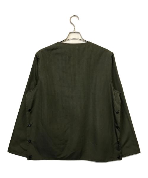 TAION（タイオン）TAION (タイオン) ノンダウン ミリタリー リバーシブル クルーネック カーディガン グリーン×ネイビー サイズ:XLの古着・服飾アイテム