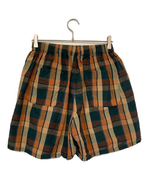 KAPTAIN SUNSHINE（キャプテンサンシャイン）KAPTAIN SUNSHINE (キャプテンサンシャイン) チェックハーフパンツ グリーン×ブラウン サイズ:32の古着・服飾アイテム