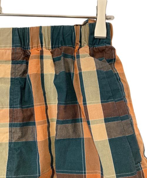 KAPTAIN SUNSHINE（キャプテンサンシャイン）KAPTAIN SUNSHINE (キャプテンサンシャイン) チェックハーフパンツ グリーン×ブラウン サイズ:32の古着・服飾アイテム