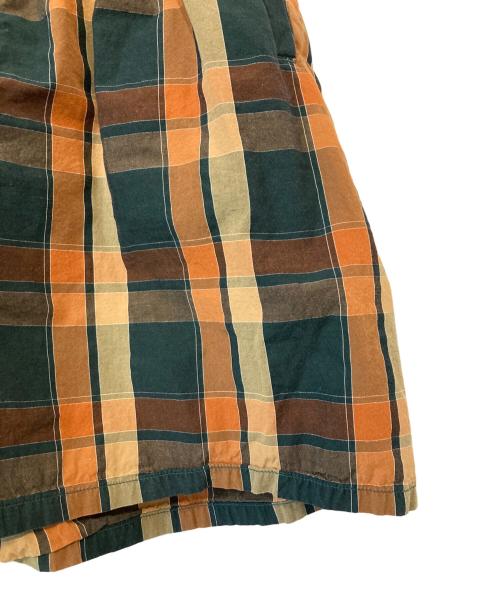 KAPTAIN SUNSHINE（キャプテンサンシャイン）KAPTAIN SUNSHINE (キャプテンサンシャイン) チェックハーフパンツ グリーン×ブラウン サイズ:32の古着・服飾アイテム