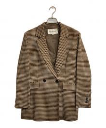 RAY BEAMS（レイ ビームス）の古着「チェックダブルジャケット」｜ブラウン