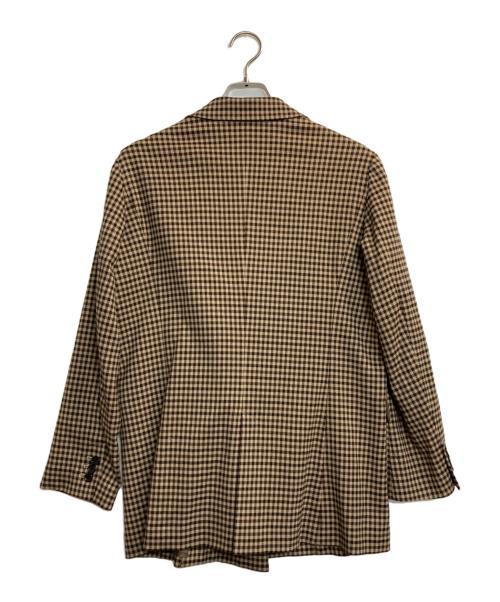RAY BEAMS（レイ ビームス）RAY BEAMS (レイ ビームス) チェックダブルジャケット ブラウン サイズ:1の古着・服飾アイテム
