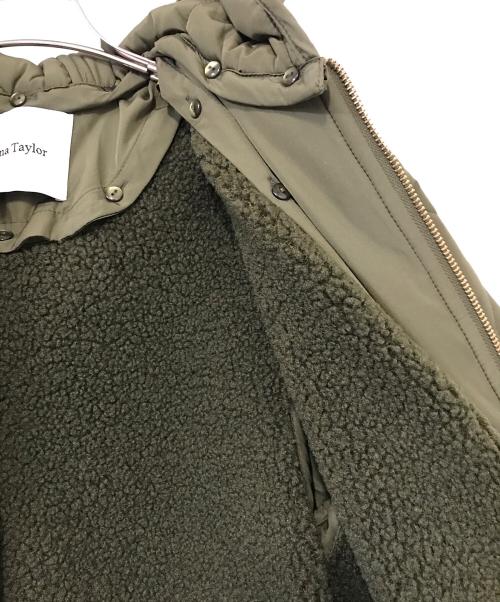 Emma Taylor（エマテイラー）Emma Taylor (エマテイラー) 美シルエット3wayキルティングフードコート カーキ サイズ:38の古着・服飾アイテム