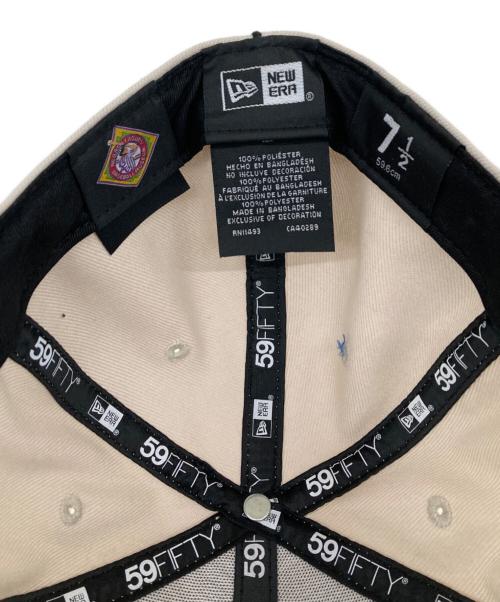 New Era（ニューエラ）New Era (ニューエラ) キャップ ブラック×アイボリー サイズ:7 1/27-59.6cmの古着・服飾アイテム