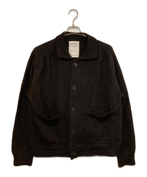 MARKAWARE（マーカウェア）MARKAWARE (マーカウェア) POLO COLLAR CARDIGAN ALPACA ブラウン サイズ:2の古着・服飾アイテム