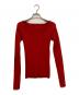 anuans（アニュアンス）の古着「カシミヤブレンドデコルテリブニットプルオーバー」｜レッド