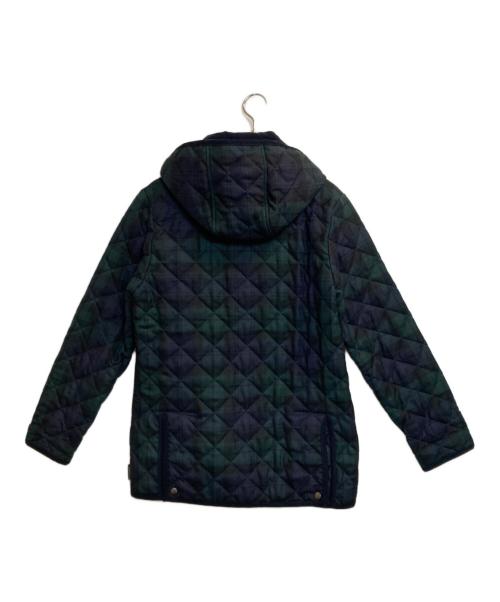 Traditional Weatherwear（トラディショナルウェザーウェア）Traditional Weatherwear (トラディショナルウェザーウェア) キルティングコート グリーン×ネイビー サイズ:38の古着・服飾アイテム