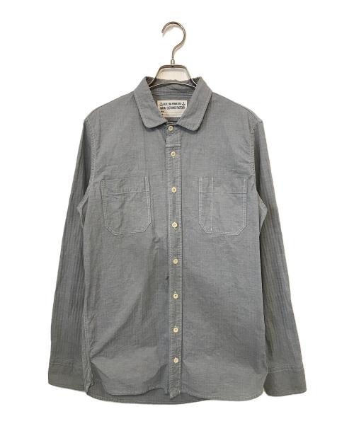 NAVAL CLOTHING FACTORY（ナバル クロージングファクトリー）NAVAL CLOTHING FACTORY (ナバル クロージングファクトリー) ヘリンボーンシャツ グレー サイズ:Mの古着・服飾アイテム