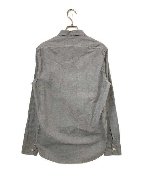 NAVAL CLOTHING FACTORY（ナバル クロージングファクトリー）NAVAL CLOTHING FACTORY (ナバル クロージングファクトリー) ヘリンボーンシャツ グレー サイズ:Mの古着・服飾アイテム