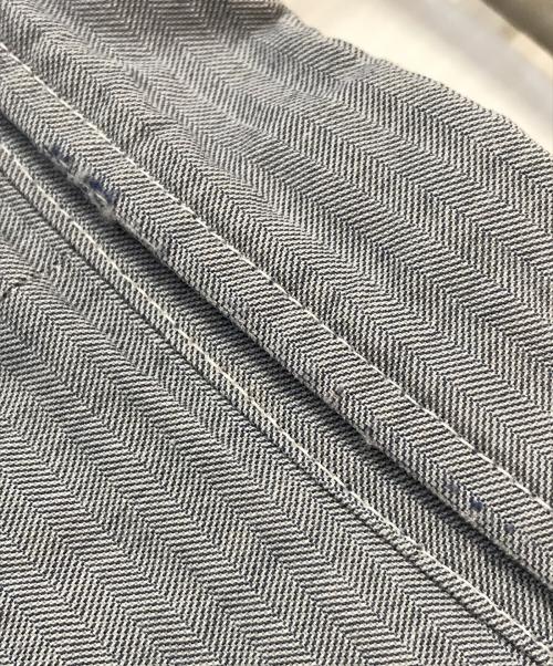 NAVAL CLOTHING FACTORY（ナバル クロージングファクトリー）NAVAL CLOTHING FACTORY (ナバル クロージングファクトリー) ヘリンボーンシャツ グレー サイズ:Mの古着・服飾アイテム