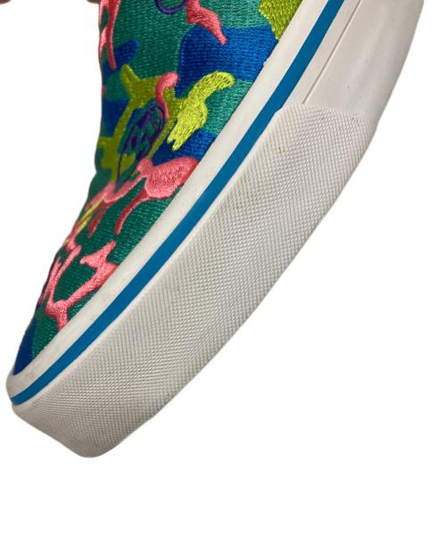 lucien pellat-finet（ルシアン・ペラフィネ）lucien pellat-finet (ルシアン・ペラフィネ) 刺繍スリッポン ブルー サイズ:26の古着・服飾アイテム