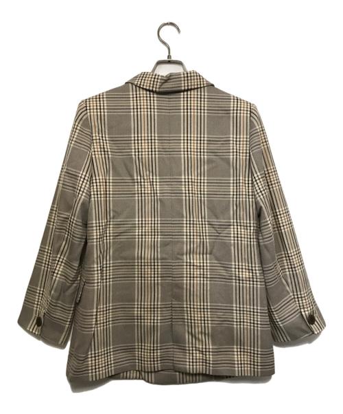 U by SPICK&SPAN（ユー バイ スピック＆スパン）U by SPICK&SPAN (ユー バイ スピック＆スパン) オーバーチェックダブルジャケット ベージュ サイズ:38の古着・服飾アイテム