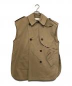 la peau de gemラポドゥジェム）の古着「トレンチベスト」｜カーキ