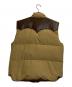SUGAR CANE (シュガーケーン) LEATHER YOKE T:C DOWN VEST ブラウン×ベージュ サイズ:ＸＬ：9000円