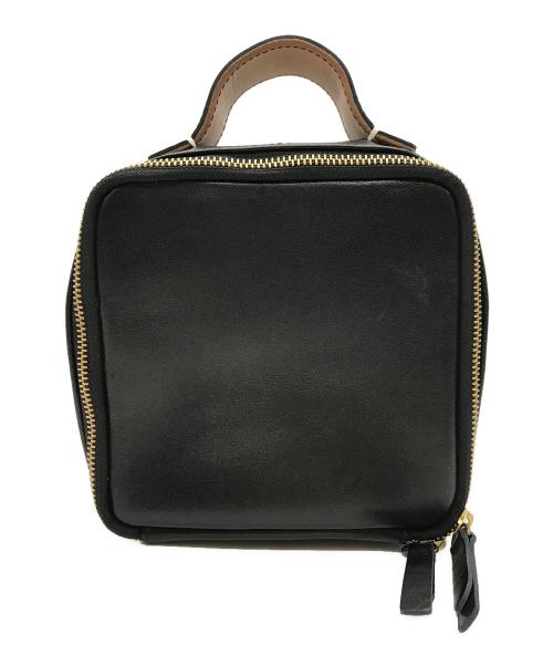 TIDE WAY（タイドウェイ）TIDE WAY (タイドウェイ) レザーショルダーバッグ ブラックの古着・服飾アイテム