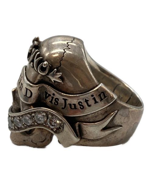 JUSTIN DAVIS（ジャスティンデイビス）JUSTIN DAVIS (ジャスティンデイビス) BLESSING SKULL / ラインストーンブレッシングスカルリング サイズ:14号の古着・服飾アイテム